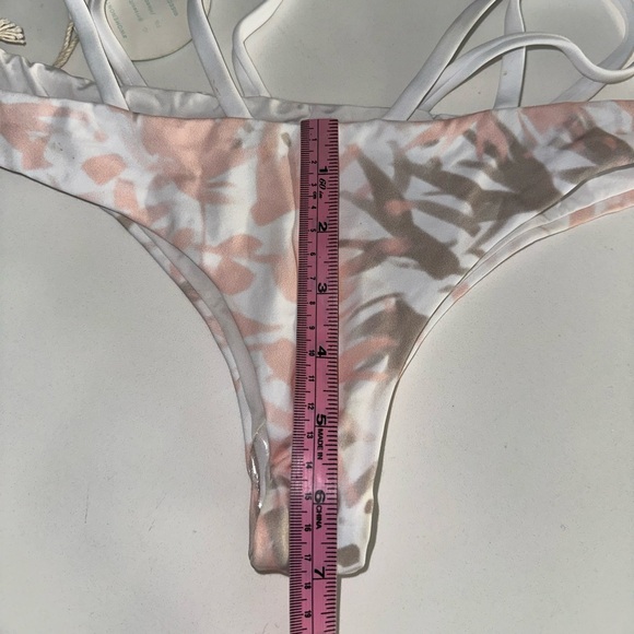 RISE CITY SWIM *Jayde* pink white tie dye strappy bikini bottom S M L - Picture 11 of 11